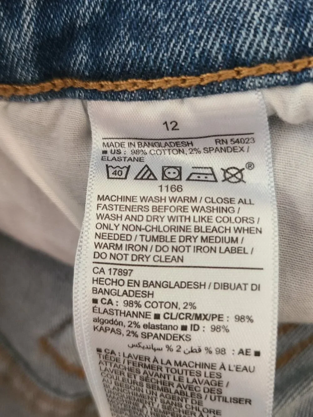Lot Of 2 Old Navy Boys Sz 12 Original Taper Built In Flex Jeans